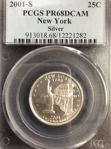 2001-S Vermont Statehood Silver Quarter Gem Proof PCGS PR68DCAM A5467 - Picture 1 of 4