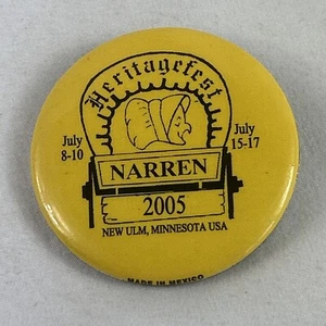 Heritagefest New Ulm MN Pinback Button Narren 2005 Planwagen - Bild 1 von 2
