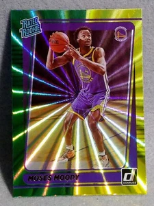 2021-22 Donruss, Moses Moody, Rookie, Golden State Warriors, #234, Green Yellow - Bild 1 von 2