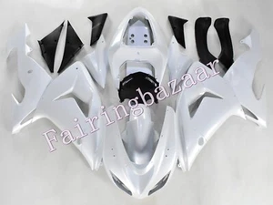 Kit de carenado de carrocería de inyección ABS 2006 ZX10R blanco perla liso - Imagen 1 de 6