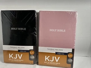 KJV Holy Bible: Gift and Award, Pink and black Leather King James Version lot - Picture 1 of 5