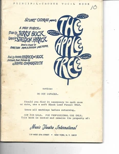 THE APPLE TREE SHEET MUSIC ARRANGEMENT PRINCIPAL-CHORUS VOCAL BOOK 1966 - Picture 1 of 1