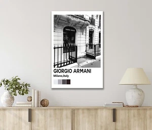 Fashion Building with a Gate B&W, Italy 40x60cm Canvas or Metal Print Wall Art - Picture 1 of 4