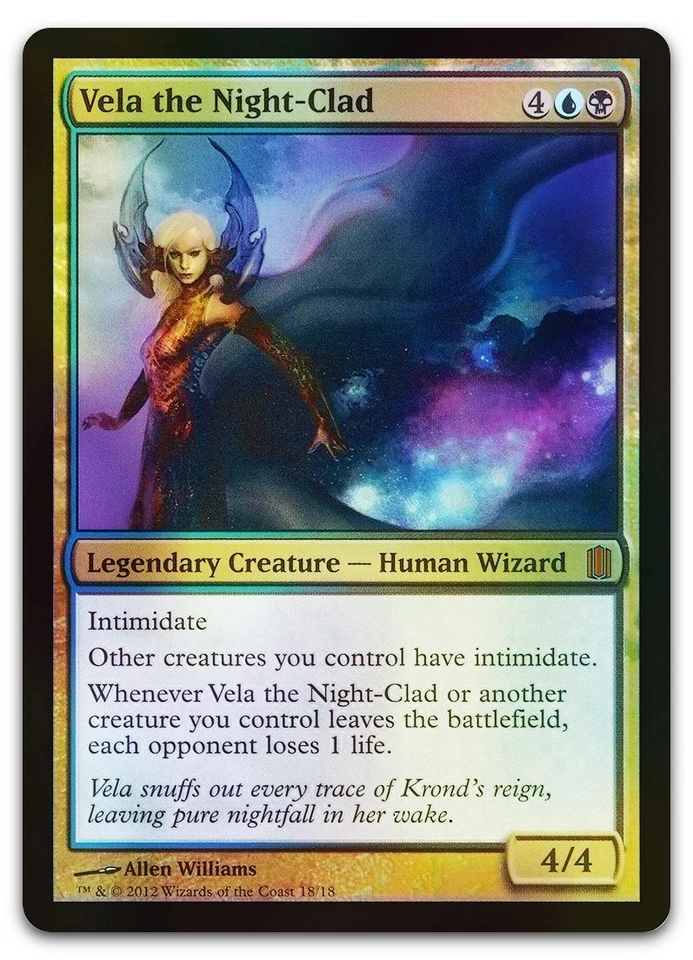 Vela the Night-Clad #18 (Foil) (LP) Commander's Arsenal CM1 Magic MTG - Image 1 of 1