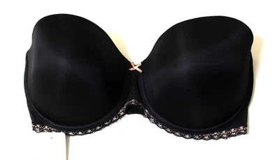 Sujetador b.tempt'd Pushup Faithfully Yours sin tirantes UW talla 34DD negro venta al por menor $40 Foto 1 de 3