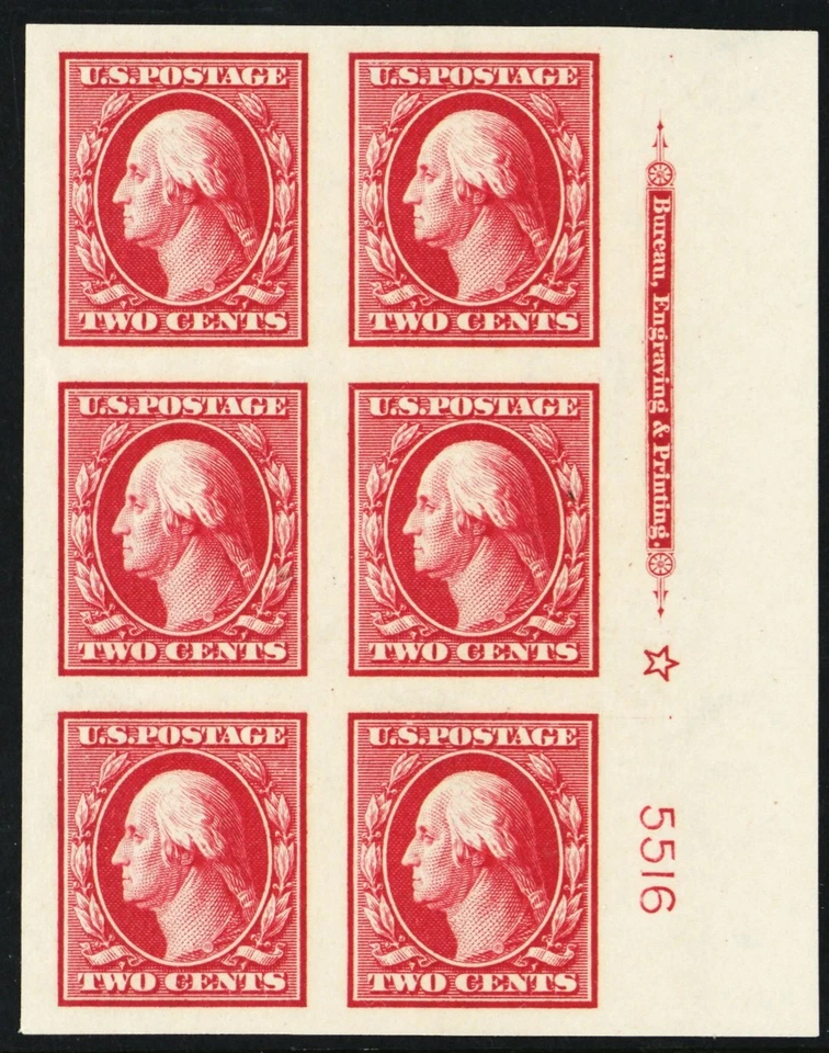 384, Mint LH (5 NH) 2¢ Plate Block of Six Stamps - Stuart Katz - Image 1 of 1