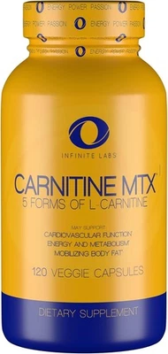 Infinite Labs L-carnitina 1000 mg MTX mezcla de aminoácidos 120 cápsulas vegetales Foto 1 de 4