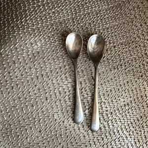 Master Salt  Spoons Silver plated EPONS Unbranded Set Of 2 - Picture 1 of 8