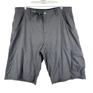 Prana Men's Stretch Zion Outdoor Athleisure Athletic Short 12" Grey Size 36 - Picture 1 of 16