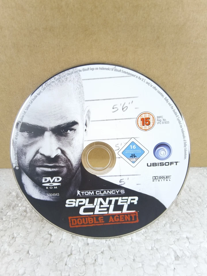 Tom Clancy's Splinter Cell Double Agent PC Disc Only + Install Key, Rare! - Image 1 of 1