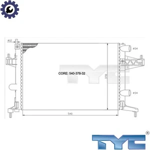 RADIATOR ENGINE COOLING 725-0007 FOR OPEL COMBO/Box/Body/MPV CORSA TIGRA 1.4L - Picture 1 of 6
