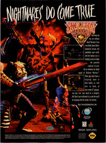 Skeleton Warriors Video Game Ad Vintage 1996 PlayStation SEGA Saturn Print