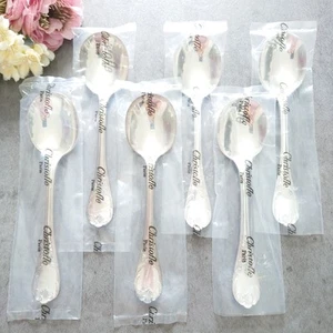 Christofle Marly 6pcs Silverplate Flatware Consomme Spoon Excellent - Picture 1 of 23