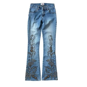 Vintage Lucy Embellished Boot Cut Denim Jeans Gr. 4 Strass Boho Western - Bild 1 von 12