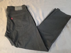 Levis 513 Jeans Mens 32x30 Black Denim Pants Slim Straight Stretch American - Imagen 1 de 8
