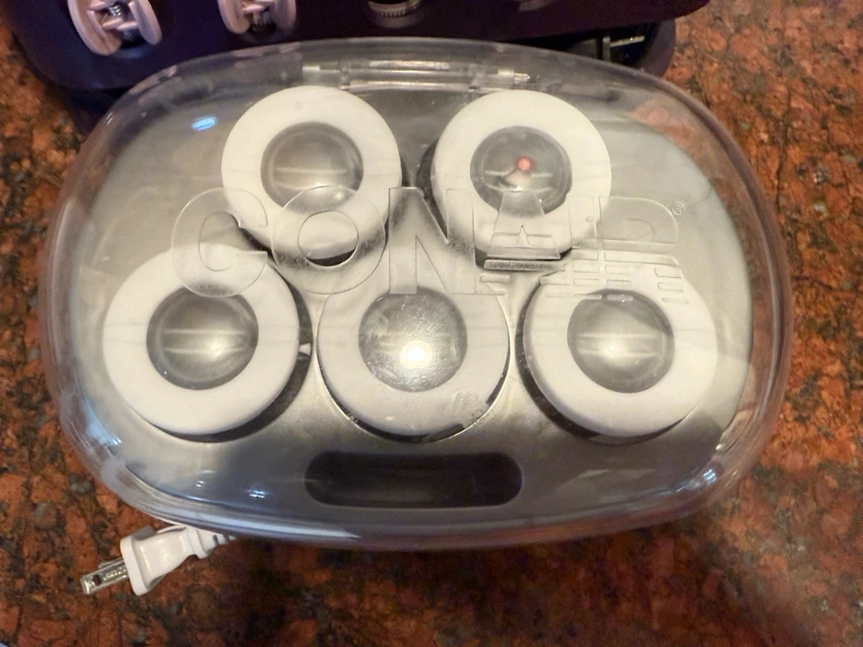 Conair Travel Large Electric Hot Rollers 5 Set New Works Great No Picks - Image 1 of 1