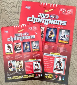 2013 SELECT AFL CHAMPIONS PROMOTIONAL POSTER + FLYER PRODUCT SHEET PROMO "READ" - Bild 1 von 2