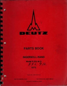 Deutz Motor F5L 912 für Ingersoll Rand Modell P-335-W-D Teilehandbuch - Bild 1 von 1
