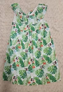 Disney Parks Girls Minnie Mouse Hawaiian Tropical Dress Size 7-8 - Picture 1 of 3