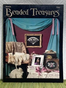 Vintage Beaded Treasures Cross Stitch Pattern Booklet 1984 XStitch & Beads - Picture 1 of 10