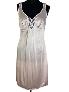 Abito donna vintage sottoveste rosa slip | rosa completo slip | taglia EU 44 - Foto 1 di 10