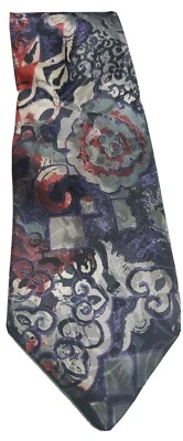 Мужской официальный галстук Manhattan разноцветный 58 дюймов L 3,75 дюйма W 100% полиэстер США  - Изображение 1 из 4