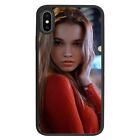 Anti-skid Cover Beautiful Girl Red Dress Pose For Samsung A25 A35 A55 A32
