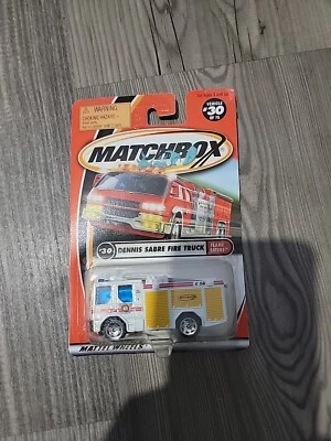 MATCHBOX #30 Flame Eaters WHITE DENNIS SABRE FIRE Truck Diecast Car New - Image 1 of 4