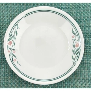 Corelle Corning Rosemarie 4 Dessert or Bread & Butter Plates 7" Green Tulip - Picture 1 of 6