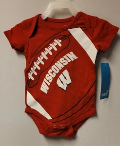 Gen 2 INFANT Wisconsin Badgers Short Sleeve Football Bodysuit NCAA - Picture 1 of 4
