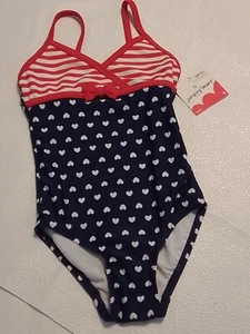 GIRLS JUMPING BEANS ONE PIECE SWIMSUIT. SIZE 4. NEW. - Picture 1 of 4