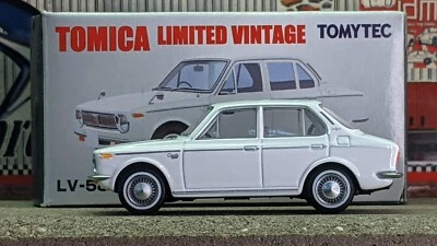 TOMICA LV-58a TOYOTA COROLLA 1200 4DOOR SEDAN 1:64 SCALE LIMITED VINTAGE SERIES - Image 1 of 4