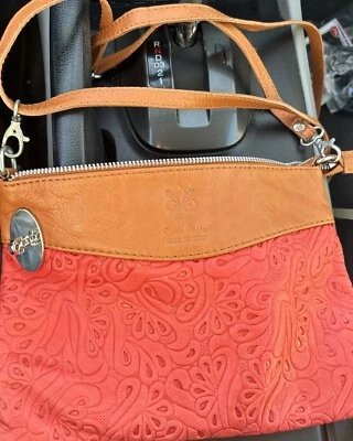 Vintage Vera Pelle Genuine Leather Crossbody Bag Made In Italy - Image 1 of 4