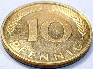1994 D Germany 10 Pfennig Munich Mint KM# 108 US SELLER COMBINE SHIPPING - Picture 1 of 2