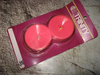 Vintage RC Trinity Associated RC10 Front Wheels Plastic Pink (2) 7431 - Image 1 of 2