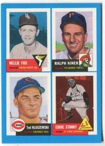 1992 Topps Bazooka 4-in-1 Card #17 Nellie Fox Chicago White Sox - Foto 1 di 2