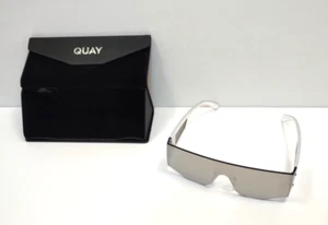 Quay New Wave Sunglasses 126 143 142 13-140 CAT.3 Unisex Silver - Picture 1 of 13