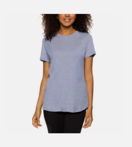 Felina Ladies' Slub Crew Neck Short Sleeve Tee( SILVER BULLET,X-SMALL) NWT - Picture 1 of 2