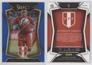 2015 Panini Select Blue Prizm /299 Jefferson Farfan (Ball Back Photo Variation)
