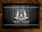 Personalised Boat Mat - Canal barge narrow boat, indoor Royal Crest 60x40cm Mat