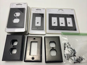 USED Wall Plate Lot Of 31 Bronze & Black Finish Allen + Roth Assorted 2 Styles - Picture 1 of 9
