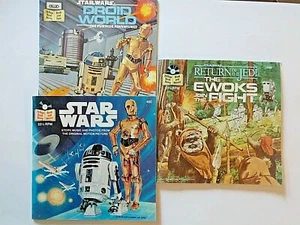 LOTE DE 3 DE COLECCIÓN STAR WARS MOTION PIC '79 Y LIBRO DE RETORNO DE JEDI '83 LIBRO RÉCORD +1 - Imagen 1 de 3