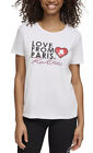 Karl Lagerfeld Paris Women's Love From Paris Logo T-Shirt. Sz L