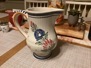 Early Quimper Antique French Fajance Pitcher. Folk Art Traditional Breton Rustic - Picture 1 of 12