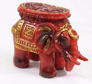 Feng Shui 3.5" Estatua Trompa de Elefante Rojo Estatuilla de la Suerte Regalo y Decoración del Hogar - Imagen 1 de 6