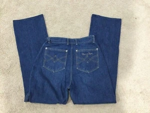 Vintage Women’s Oscar De La Renta Denim Med Wash Jeans High Rise Size 12 27X30 - Picture 1 of 5