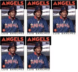 (5) 1986 Topps #124 Luis Sanchez California Angels Karten Lot - Bild 1 von 2