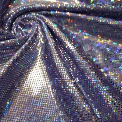 Tecido de elastano elástico estilo vidro quebrado iridescente roxo macio 4 vias - Imagem 1 de 4