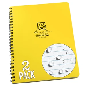 Rite in the Rain Weatherproof Side Spiral Notebook, 6.625" X 8.5", Yellow Cover, - Picture 1 of 11
