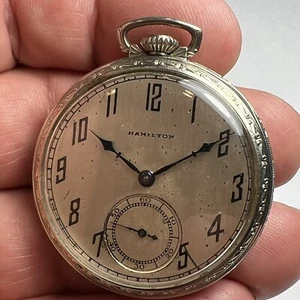 1936 Hamilton 912 14k Gold Filled 12s Pocket Watch - Picture 1 of 6